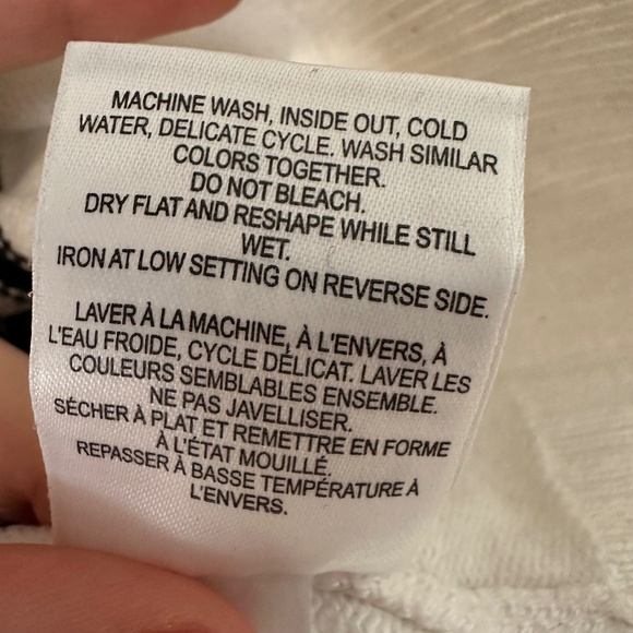 Reitmans | Women’s Size Large White and Black Stripe Sweater With Collar - Picture 5 of 5